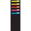 File Organizer 10-Pocket Chart, 14" x 46-1/2", Black