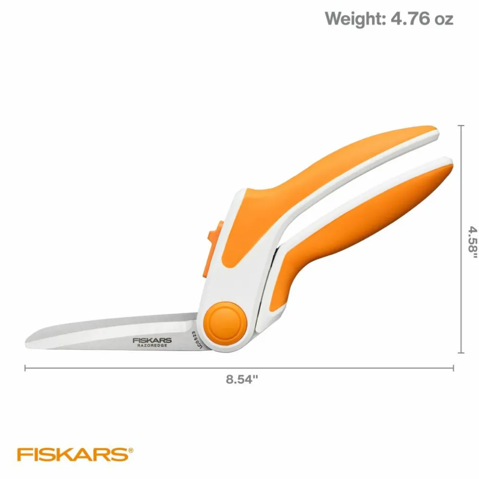 Fiskars® RazorEdge Easy Action™ Fabric Shears for Tabletop Cutting, 8"