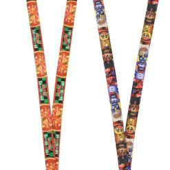 Five Nights at Freddy's Character Collage 22-inch Lanyard with Clear ID Sleeve and Rubber Charm