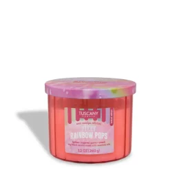 Fizzy Rainbow Pops: Lychee & Guava Scented Summer Candle (12 oz)