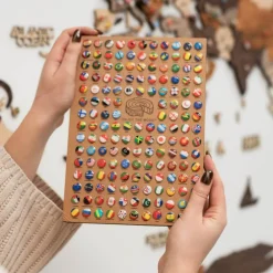 Flags Push Pins For Wood World Map by Enjoy The Wood