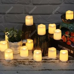 Flameless LED Tea Lights Set, Battery Operated Votive Candles Decor