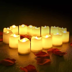 Flameless LED Tea Lights Set, Battery Operated Votive Candles Decor