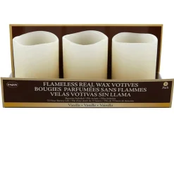 Flameless Real Wax Votives, Vanilla