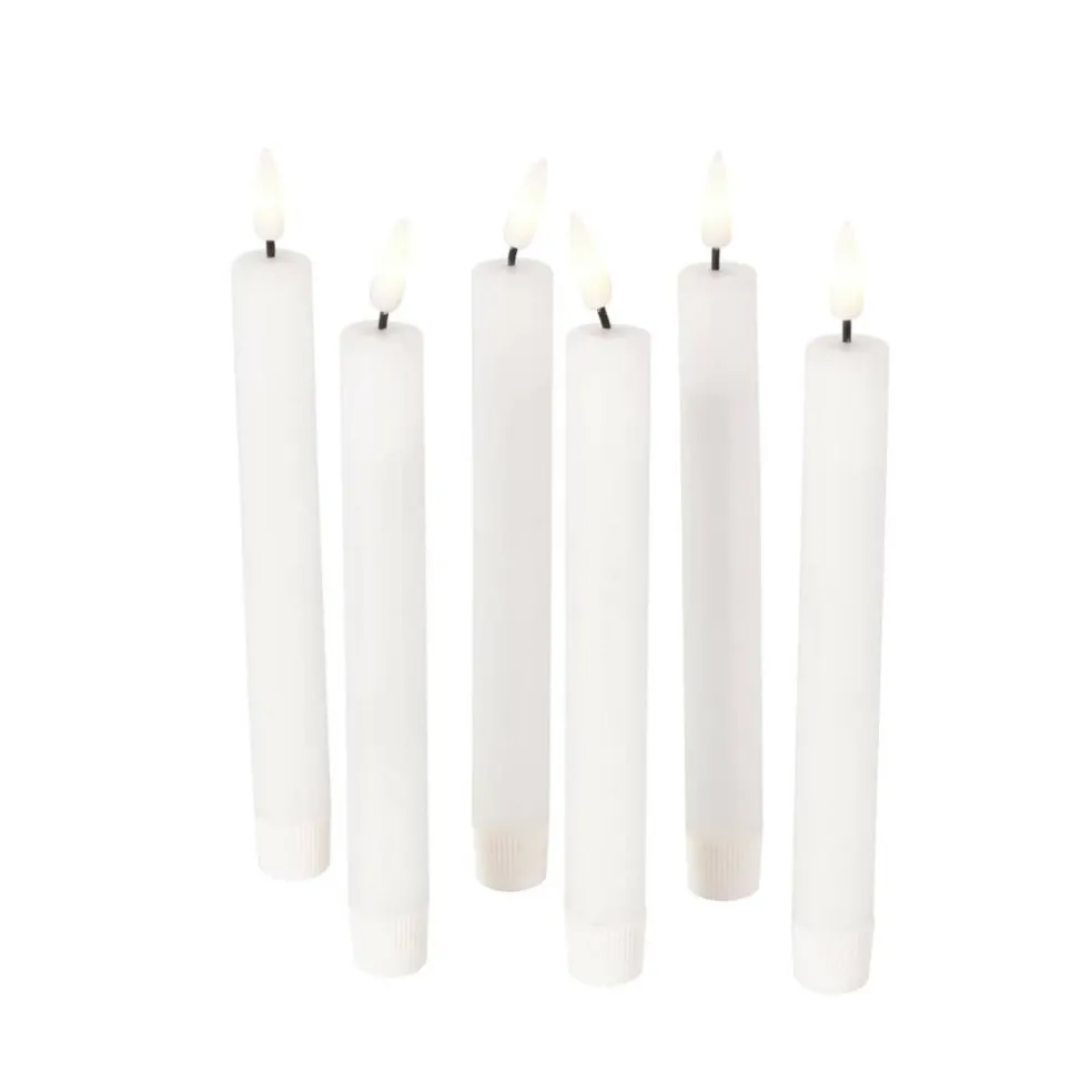 8" Flameless Wax Candles with Remote Control, 6ct.