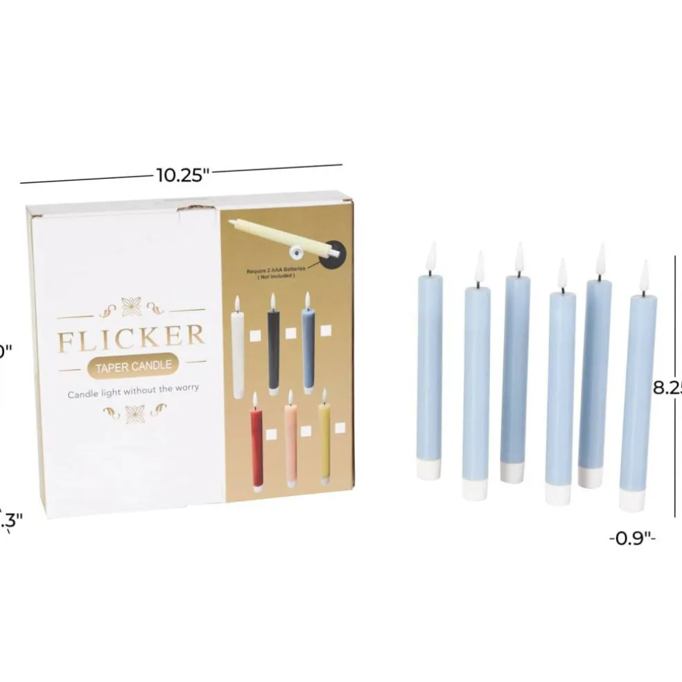 8" Flameless Wax Candles with Remote Control, 6ct.