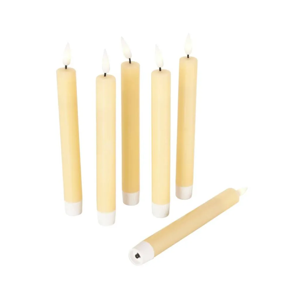 8" Flameless Wax Candles with Remote Control, 6ct.