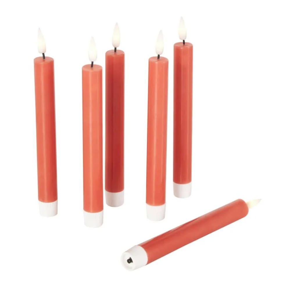 8" Flameless Wax Candles with Remote Control, 6ct.