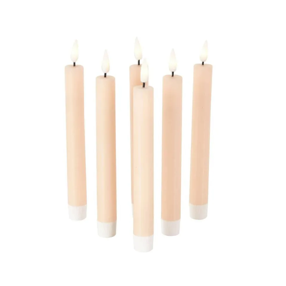 8" Flameless Wax Candles with Remote Control, 6ct.