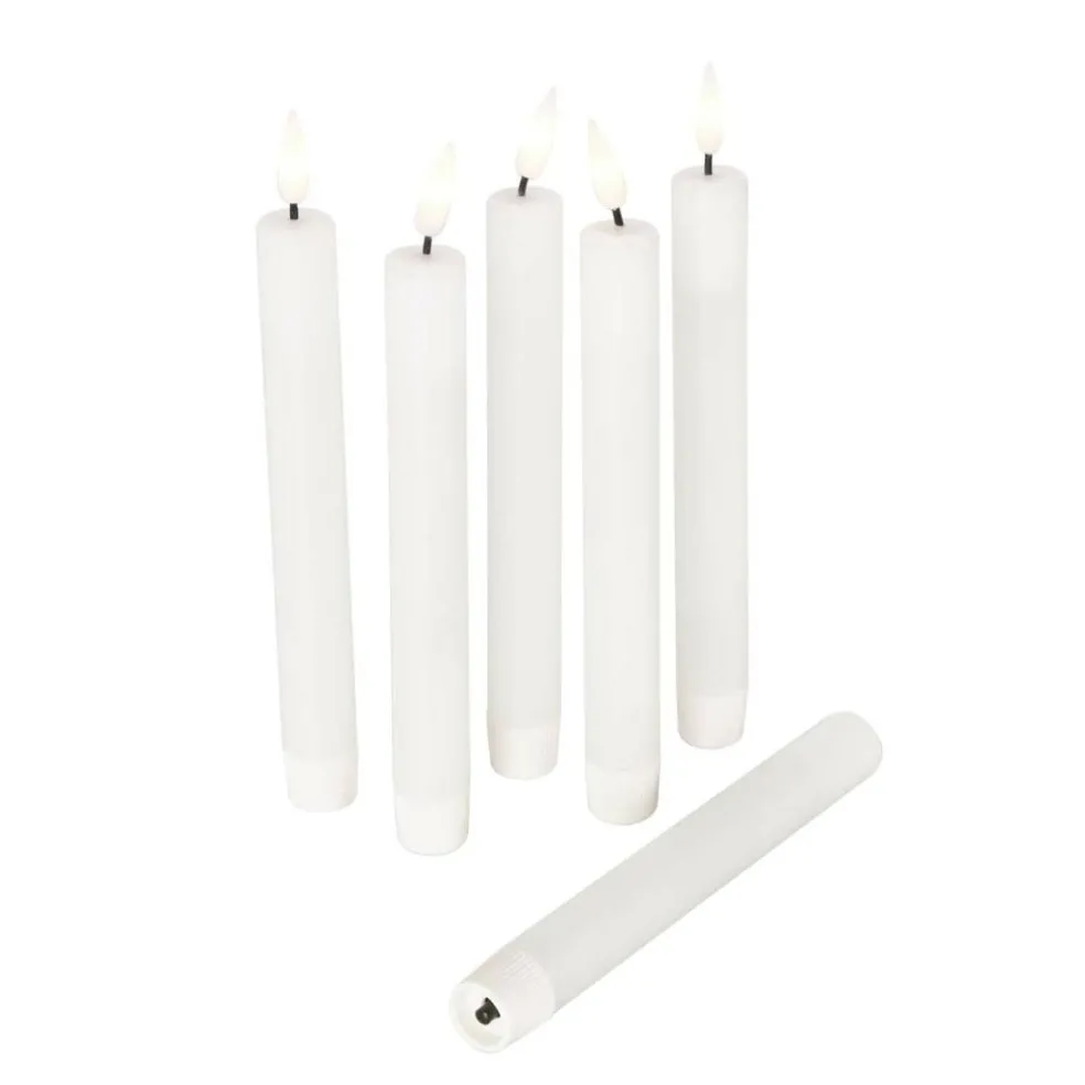8" Flameless Wax Candles with Remote Control, 6ct.