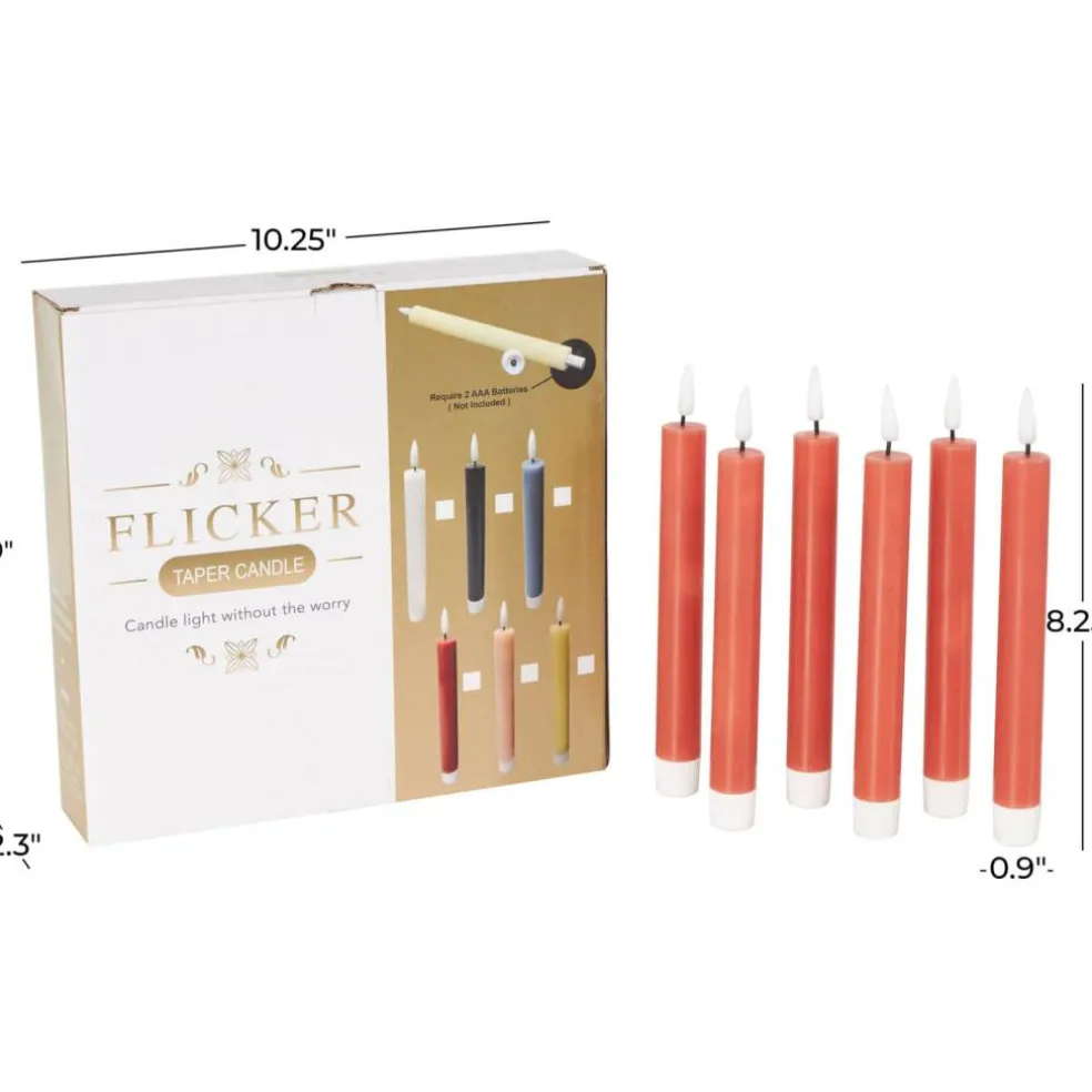 8" Flameless Wax Candles with Remote Control, 6ct.
