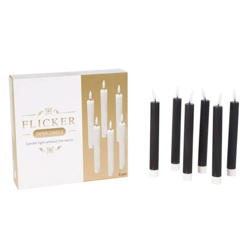 8" Flameless Wax Candles with Remote Control, 6ct.