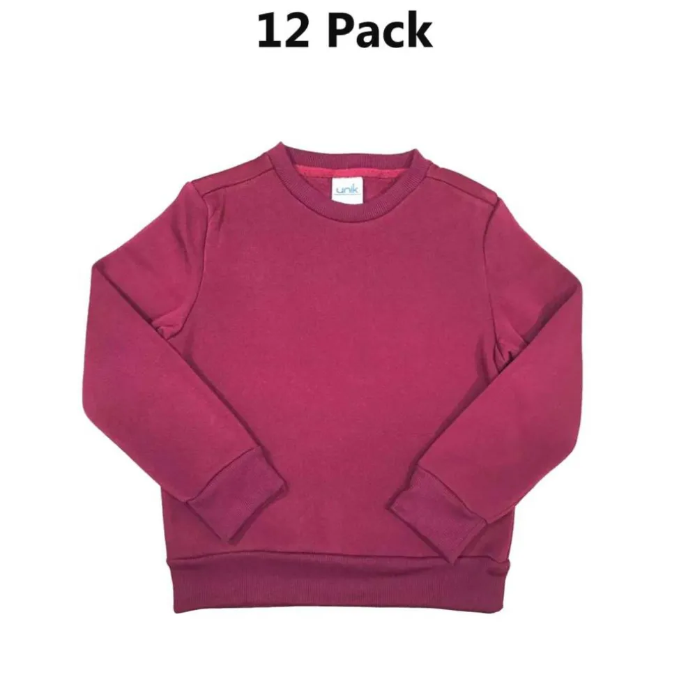Fleece Unisex Crewneck Cozy & Warm School Pullover Sweatshirt