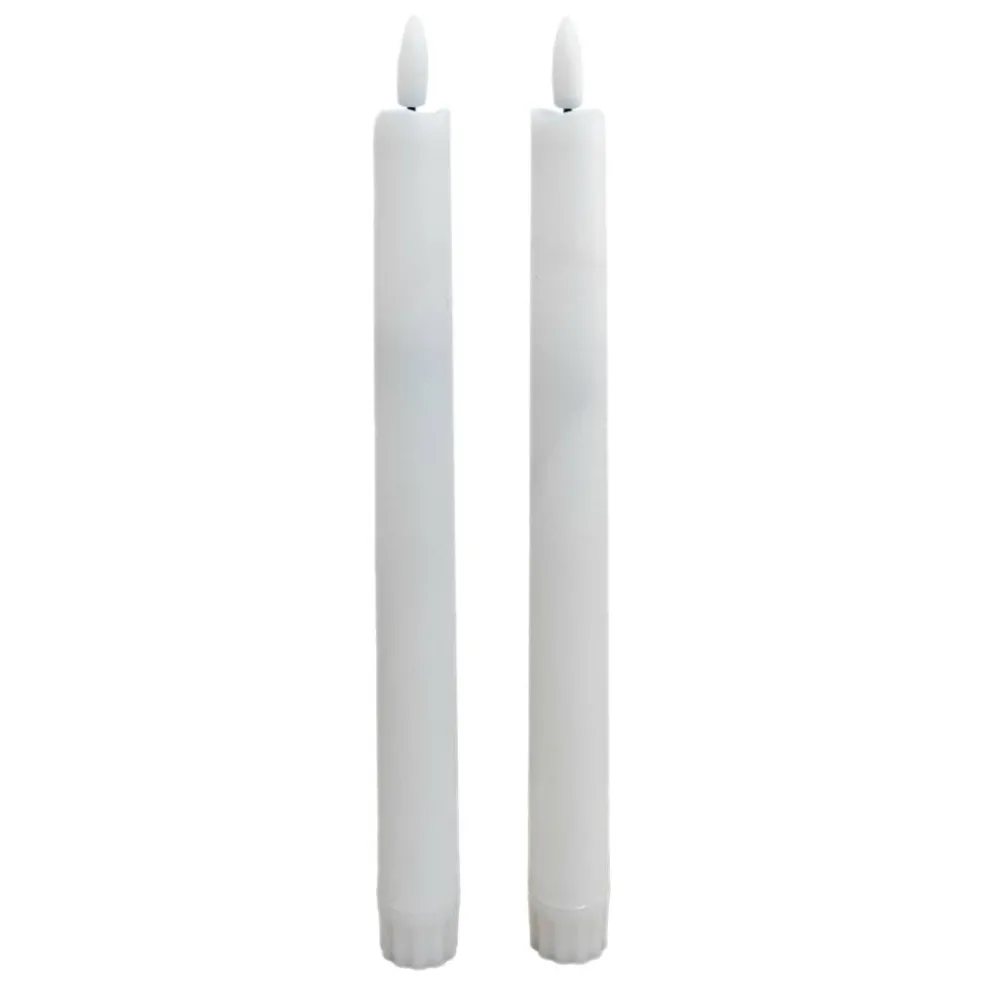 10" Flickering LED Wax Taper Candles, 2ct. by Ashland®