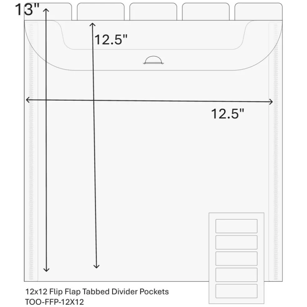 Flip Flap Pocket 10 pk 12"x12" by TOO: The Organized Option