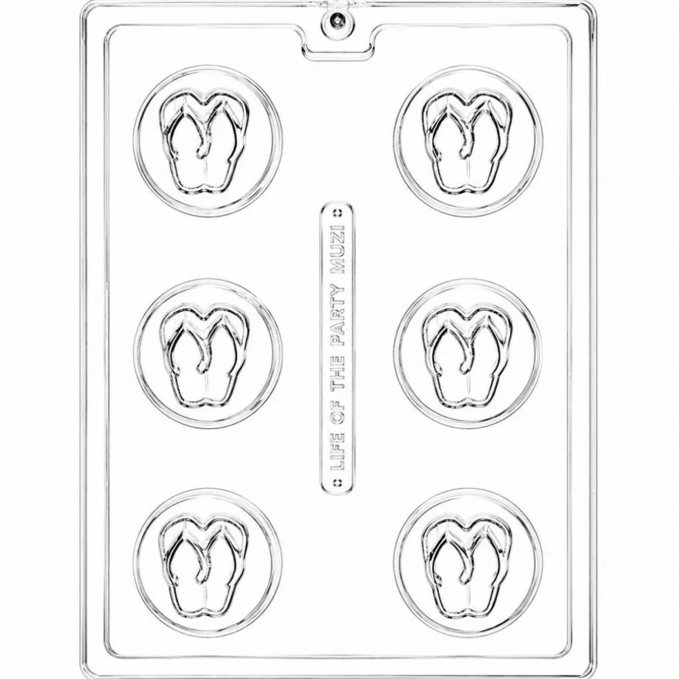 Flip Flop Summer Cookie Mold – 6 Cavity Dipped Oreo Cookie & Chocolate Mold