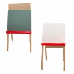 Flipside Products Double-Sided Adjustable Standing Easel, Dry Erase/Chalkboard, Whiteboard Easel, Drawing, Classroom, Home
