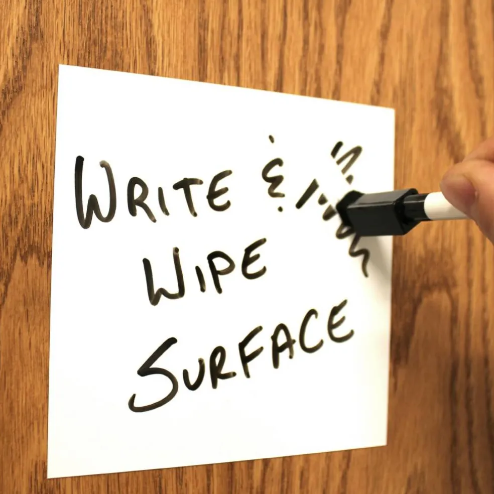 Flipside Products Repositionable Dry Erase Sticky Notes with Marker & Eraser, White
