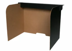 Flipside Products 54" x 18" Black Desktop Privacy Screen, Small, Dividers For Laptops And Computers, Reduce Distractions, Test Divider, Pack of 24