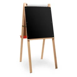 Flipside Products - 44" x 19" Child's Chalkboard and White Dry Erase Easel with Paper Roll, Kids Foldable, Drawing In Classroom