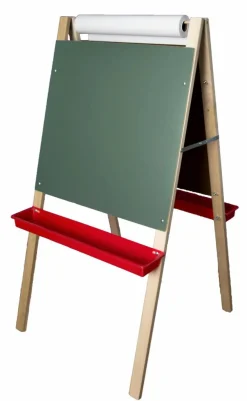 Flipside Products 48" x 24" Double-Sided Adjustable Paper Roll Standing Easel, Dry Erase/Chalkboard, Whiteboard Easel, Drawing