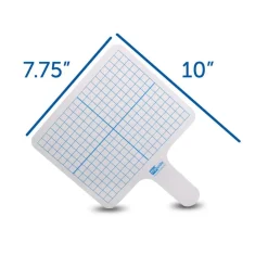 Flipside Products 7.75" x 10" Rectangular Graph Dry Erase Answer Paddles, Double-Sided, Classroom Dry Erase, Math Practice