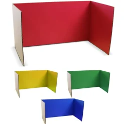Flipside Products 12”x 48” Study Carrels, Privacy Boards, Student Privacy and Focus Booth for The Classroom, Desk Divider Cubby for Tests