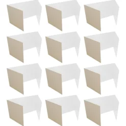 Flipside Products 12”x 48” Study Carrels, Privacy Boards, Student Privacy and Focus Booth for The Classroom, Desk Divider Cubby for Tests