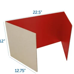 Flipside Products 12”x 48” Study Carrels, Privacy Boards, Student Privacy and Focus Booth for The Classroom, Desk Divider Cubby for Tests