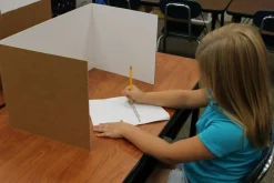 Flipside Products 12”x 48” Study Carrels, Privacy Boards, Student Privacy and Focus Booth for The Classroom, Desk Divider Cubby for Tests