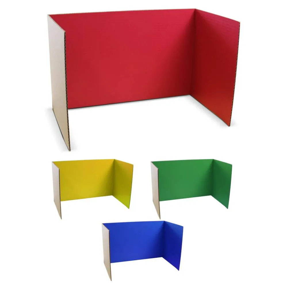 Flipside Products 18”x 48” Study Carrels, Privacy Boards, Student Privacy and Focus Booth for The Classroom, Desk Divider