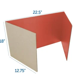 Flipside Products 18”x 48” Study Carrels, Privacy Boards, Student Privacy and Focus Booth for The Classroom, Desk Divider