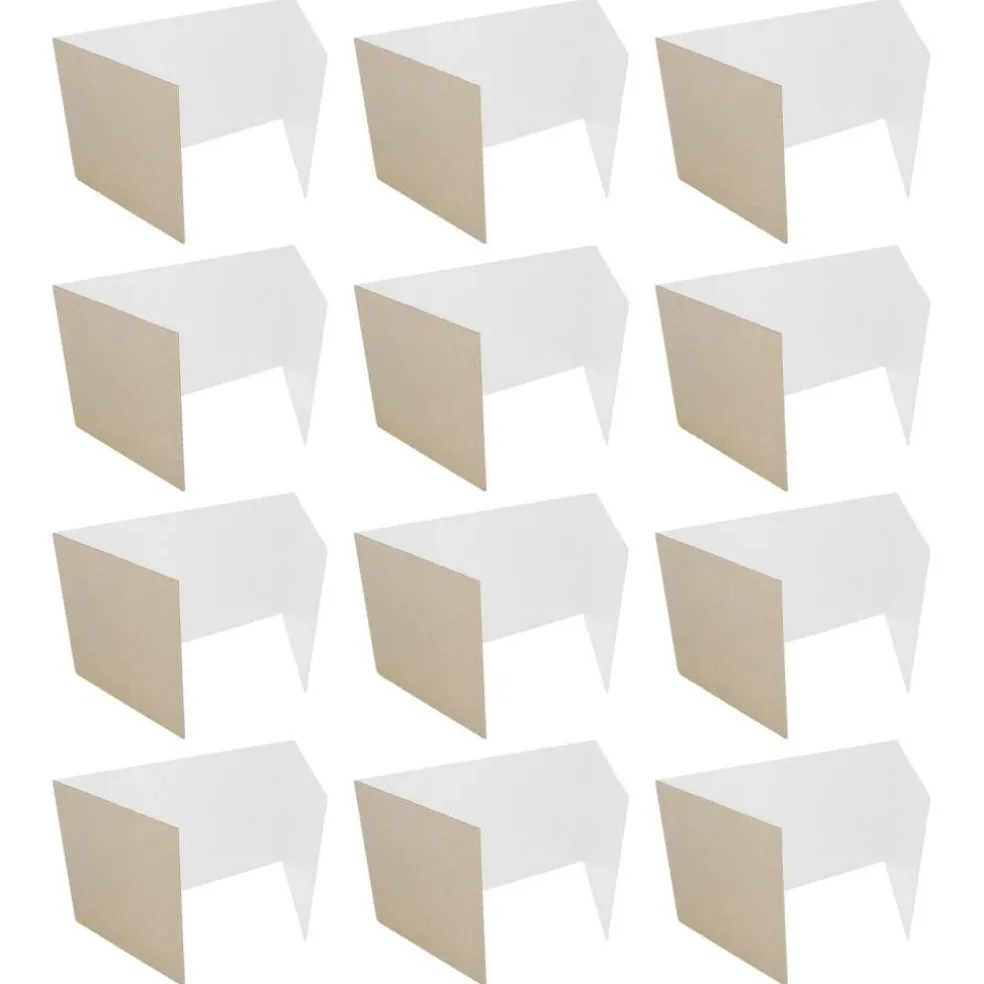 Flipside Products 18”x 48” Study Carrels, Privacy Boards, Student Privacy and Focus Booth for The Classroom, Desk Divider