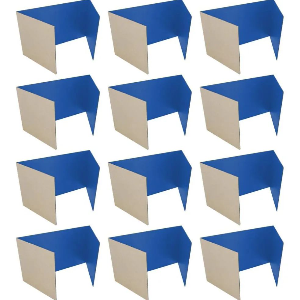 Flipside Products 18”x 48” Study Carrels, Privacy Boards, Student Privacy and Focus Booth for The Classroom, Desk Divider