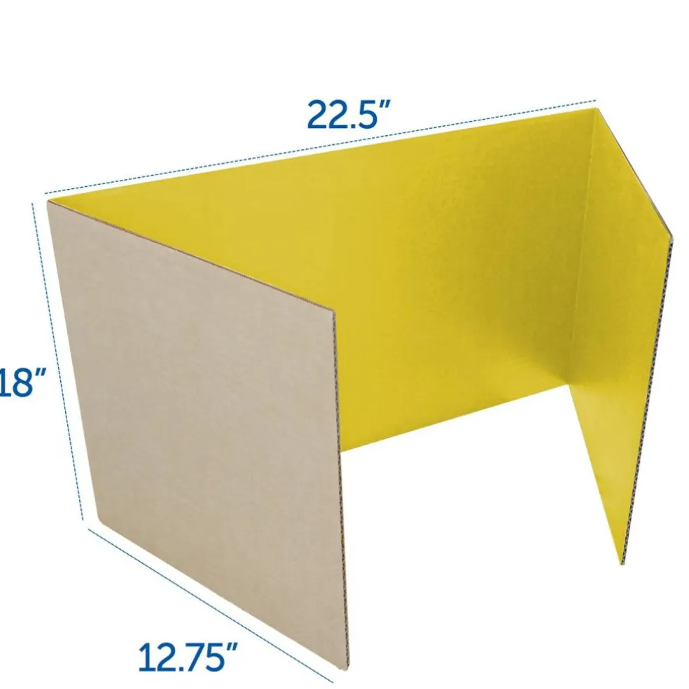 Flipside Products 18”x 48” Study Carrels, Privacy Boards, Student Privacy and Focus Booth for The Classroom, Desk Divider