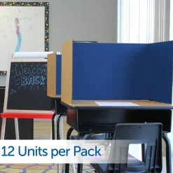Flipside Products 18”x 48” Study Carrels, Privacy Boards, Student Privacy and Focus Booth for The Classroom, Desk Divider