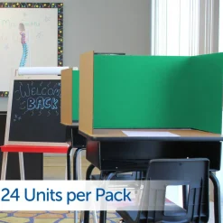 Flipside Products 18”x 48” Study Carrels, Privacy Boards, Student Privacy and Focus Booth for The Classroom, Desk Divider