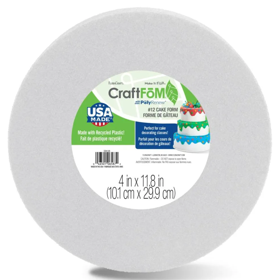 FloraCraft® CraftFōM Round Cake Form White