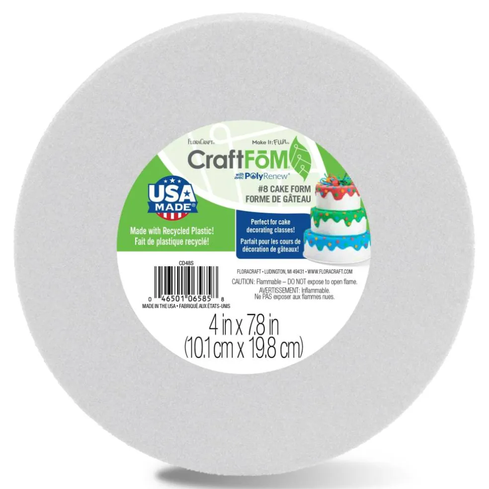 FloraCraft® CraftFōM Round Cake Form White