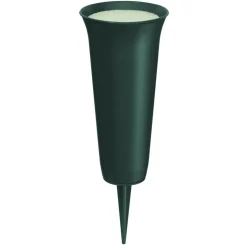 FloraCraft® Eternity™ Green Plastic Cemetery Vase with FloraFōM® Insert
