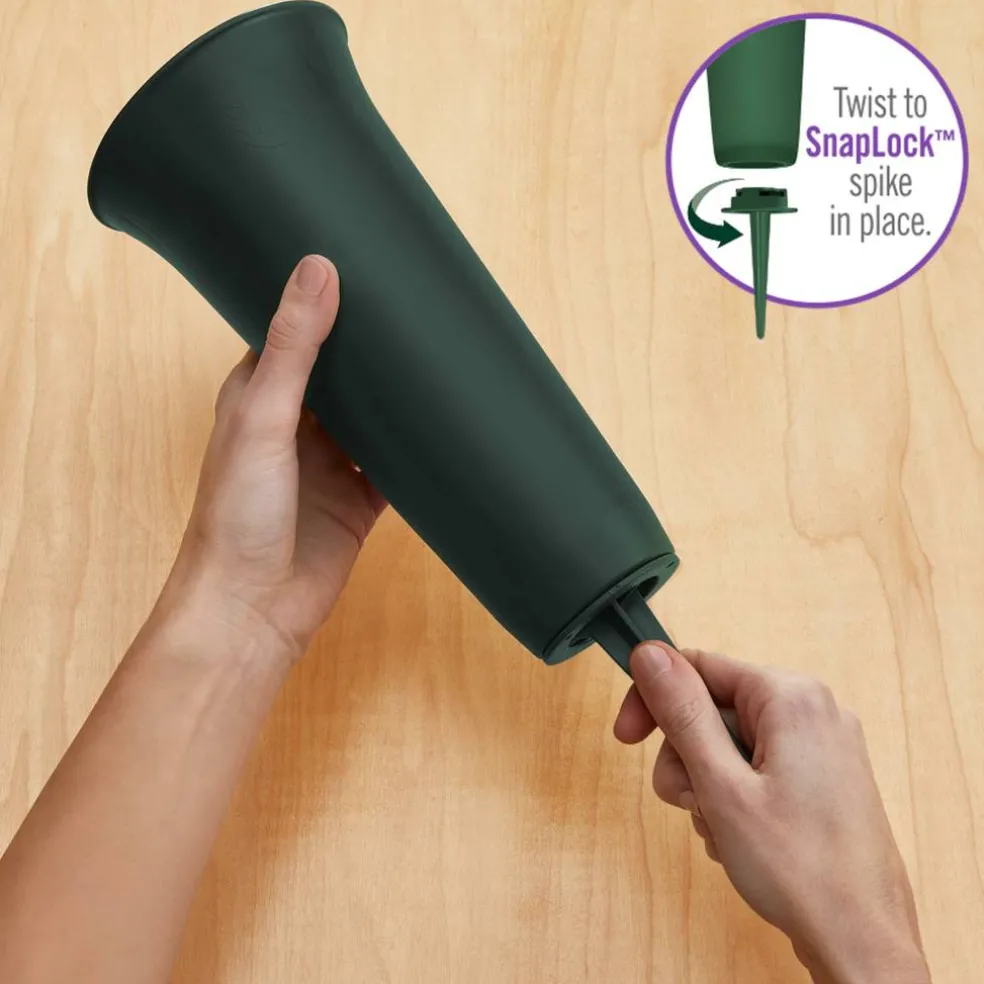 FloraCraft® Eternity™ Green Plastic Cemetery Vase with FloraFōM® Insert