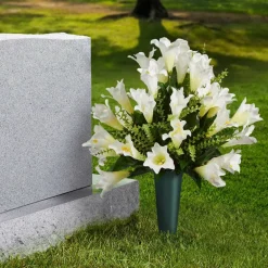 FloraCraft® Eternity™ Green Plastic Cemetery Vase with FloraFōM® Insert
