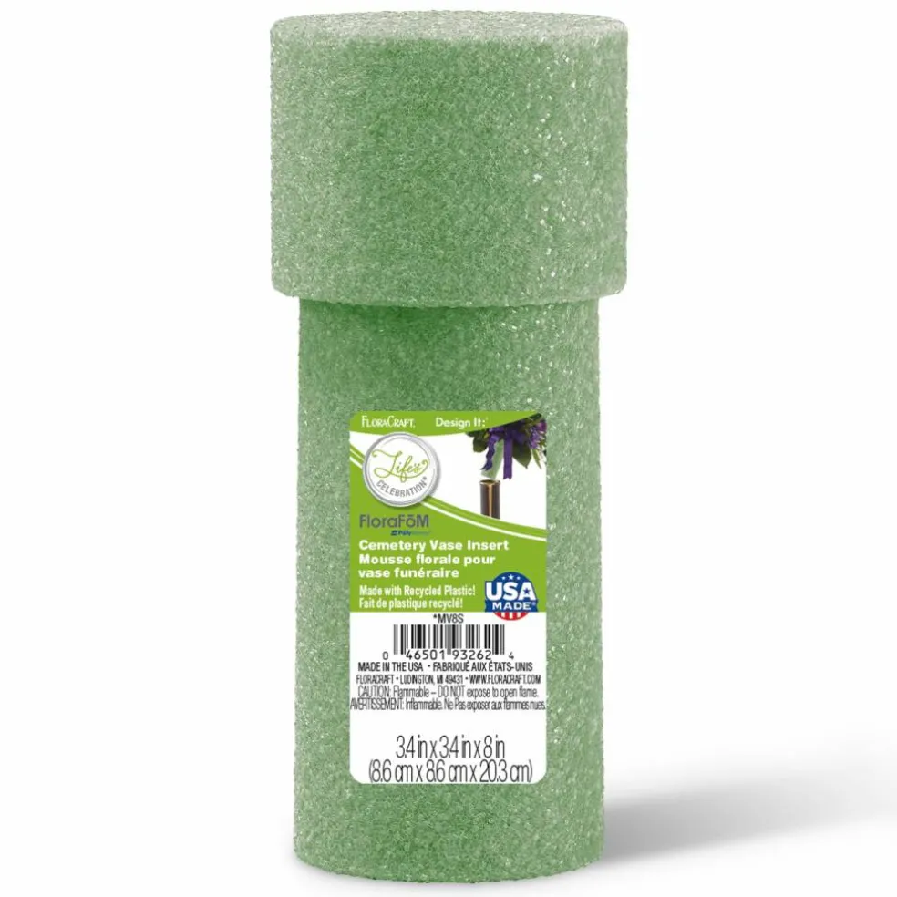 FloraCraft® FloraFōM Memorial Vase Insert Green