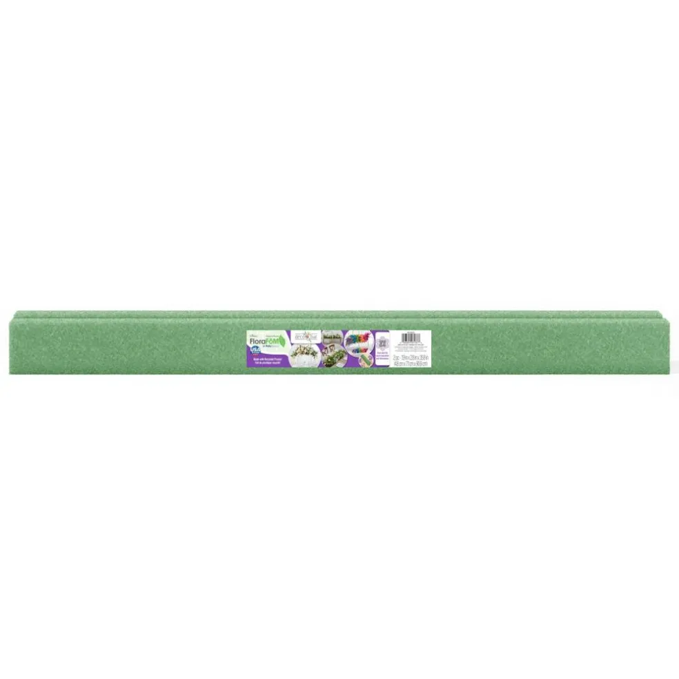 FloraCraft® FloraFōM® 35.75" x 2" x 2.75" Green DécoBar™ Foam Blocks, 2ct.