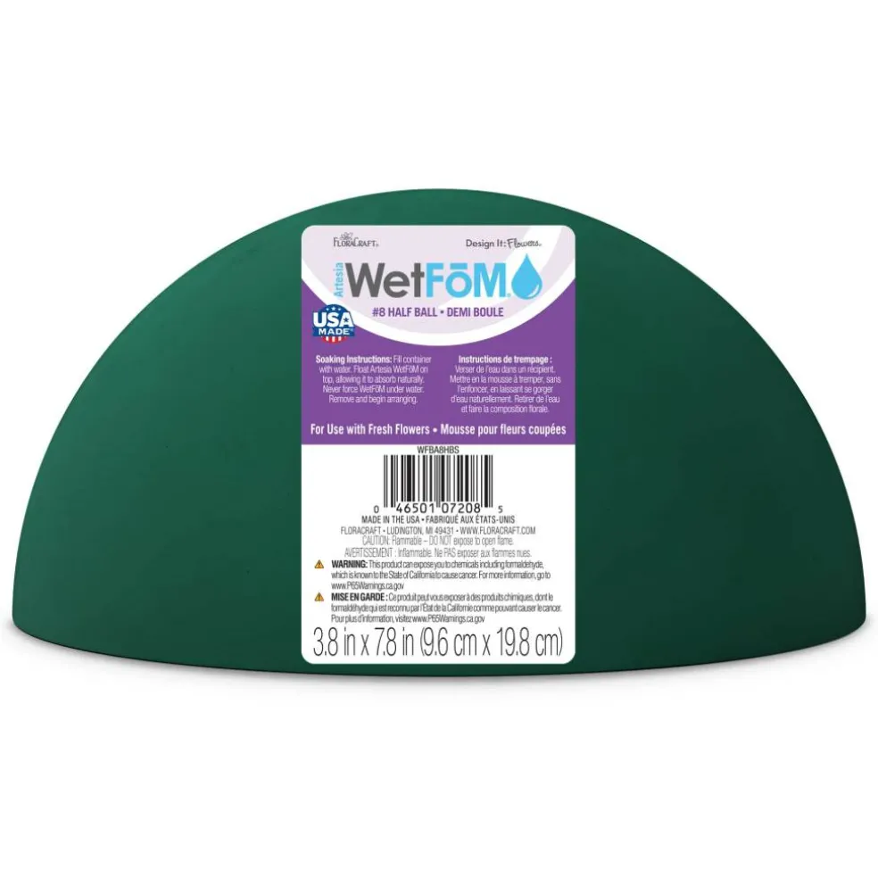 FloraCraft® 7.75" Green Artesia WetFōM® Half Ball