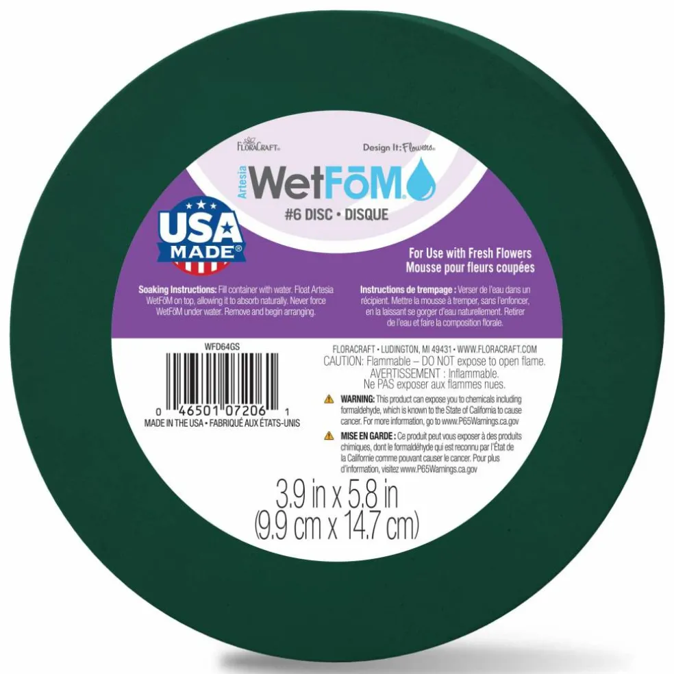 FloraCraft® 5.75" Green Artesia WetFōM® Disc