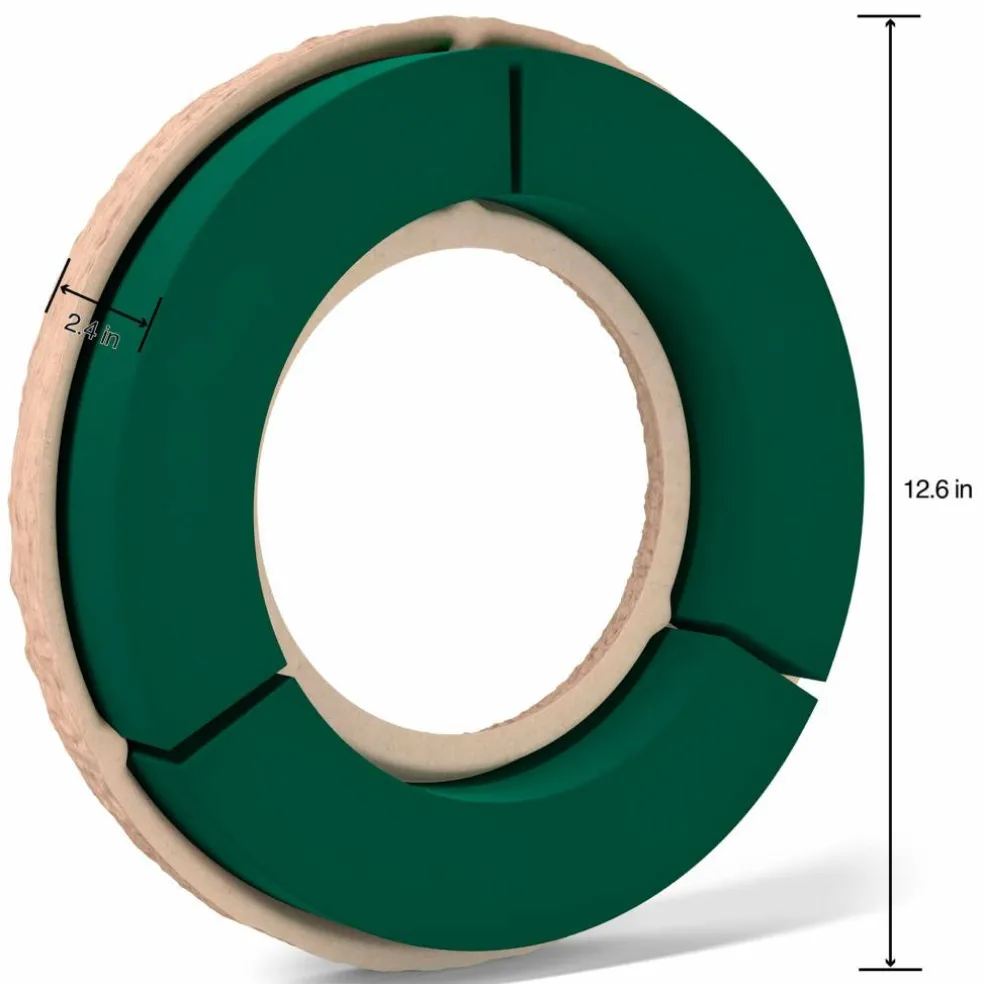 FloraCraft® 12.5" Green Artesia WetFōM® Paper Mache Wreath Form