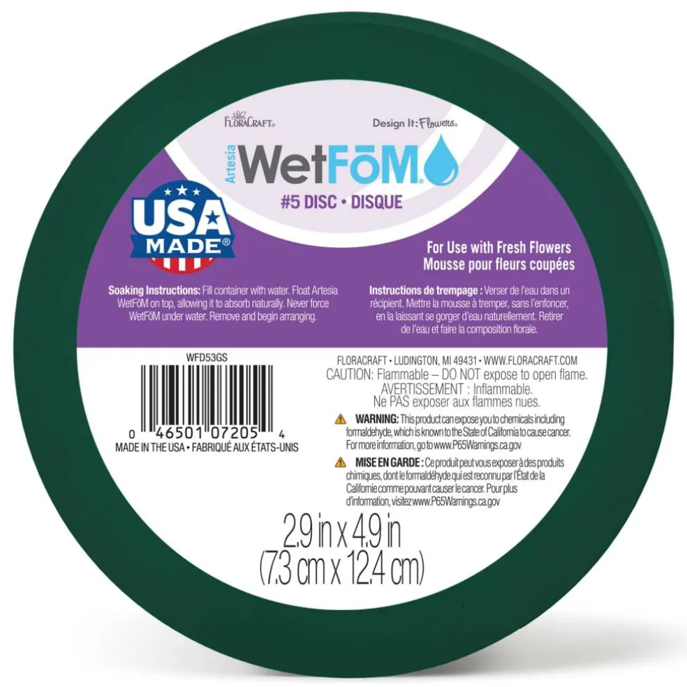 FloraCraft® 3" x 5" Green Artesia WetFōM® Disc