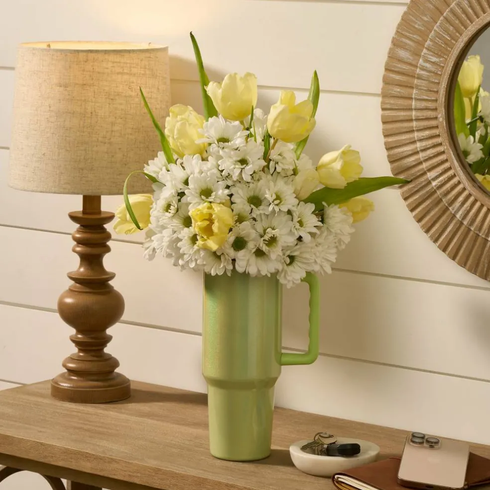 FloraCraft® 3" x 8" Green Artesia WetFōM® Vase Insert