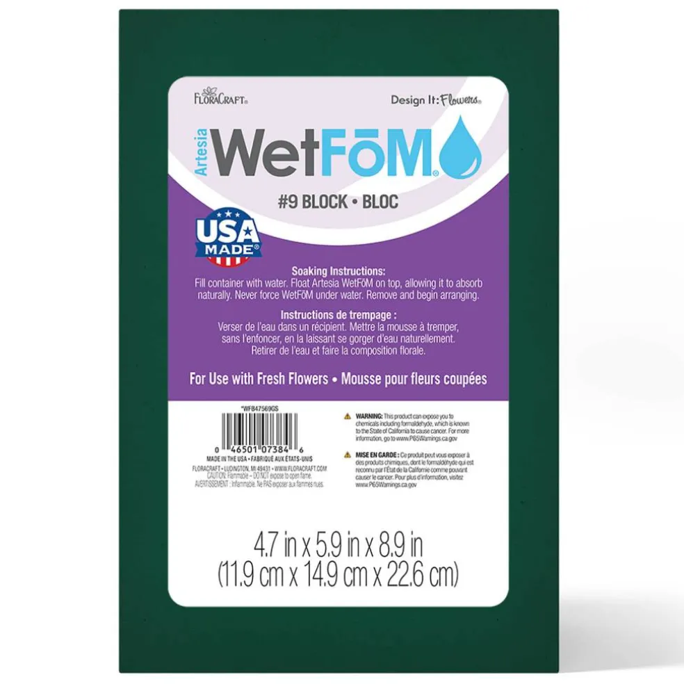 FloraCraft® 4.75" x 6" x 9" Green Artesia WetFōm® Block
